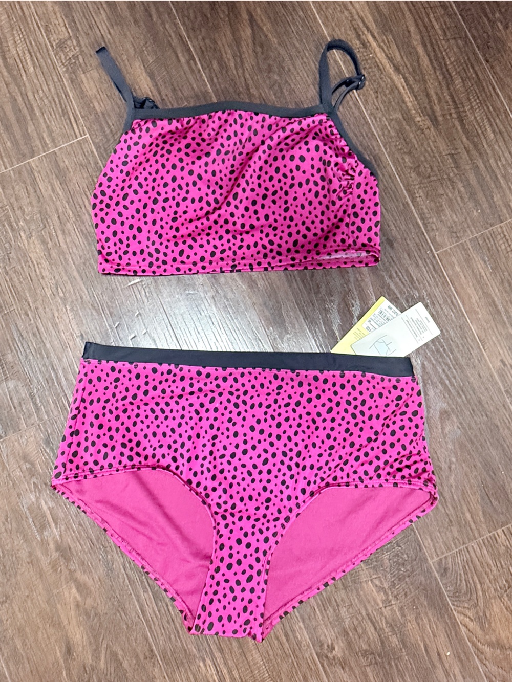 New ALL IN MOTION MAGENTA FUCHSIA & BLACK BIKINI